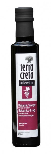 Terra Creta Balsamico Essig aus Rotwein 250ml Flasche