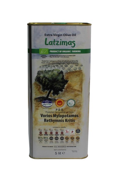 Latzimas Bio griechisches Olivenöl 5L Kanister