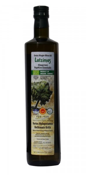 Latzimas Bio griechisches Olivenöl g.U. 750ml Flasche
