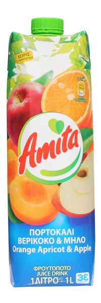 Amita Fruchtnektar Orange-Aprikose-Apfel 40% 1000ml