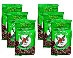 6x Kaffee - gerösteter Mokka (200g Btl.) Loumidis