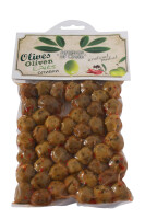 Aromas of Crete Oliven Grün gewürtzt Kreta 225g Beutel