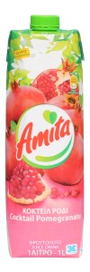 6x Granatapfel Mehrfruchtsaftgetr&auml;nk 43% (1000ml) Amita