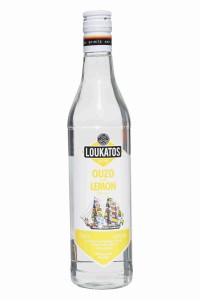 OUZO Loukatos mit Zitrone 43% 700ml Flasche