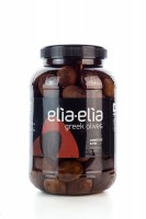 Elia-Elia griechische schwarze Amfissa Oliven Super Mamut 1KG PET-Fass