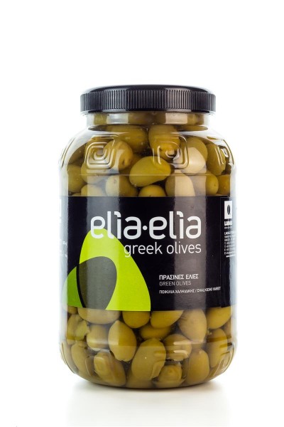 Elia-Elia Gr&uuml;ne griechische XL Chalkidiki Oliven Extra Large im PET-Fass 1 KG 