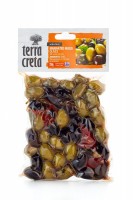 Griechische Oliven gemischt Terra Creta selection vakuumiert mit Orange &amp; Kr&auml;utern 250g