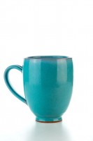 Original handgemachte Keramik Tasse Oval Gro&szlig; von der Insel Kreta - t&uuml;rkis von Hydria
