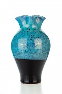 Hydria Original handgemachte Keramik Kanne von Kreta groß - schwarz blau