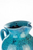 Hydria Original handgemachte Keramik Kanne von Kreta gro&szlig; - schwarz blau