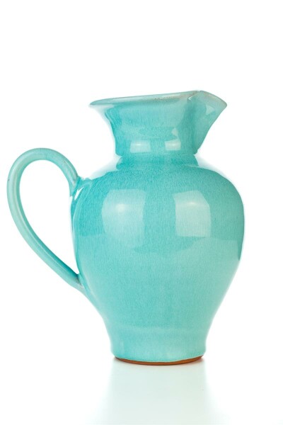 Hydria Original handgemachte Keramik Kanne von Kreta mittel - t&uuml;rkis