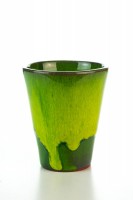 Hydria Original handgemachter Keramik Wein Becher von Kreta - grün