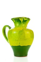 Hydria Original handgemachte Keramik Kanne von Kreta klein - gr&uuml;n