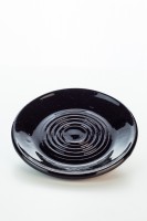 Hydria Original handgemachte Keramik Unterteller klein von Kreta - schwarz