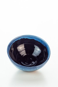 Hydria Original handgemachte Schale XXS Spirale (9,5 cm) von Kreta - schwarz blau