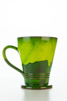 Hydria Original handgemachte Keramik Tasse Trapez von Kreta - grün