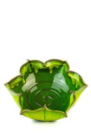 Hydri 17315a Original handgemachte Schale Blume klein von Kreta - grün