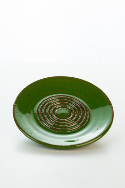 Hydria Original handgemachte Keramik Unterteller klein von Kreta - grün