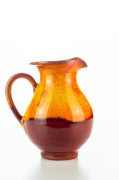 Hydria Original handgemachtes Keramik Milchk&auml;nnchen von Kreta klein - rot