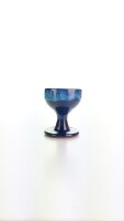 Hydria Original handgemachter Keramik Eierbecher von Kreta - schwarz blau
