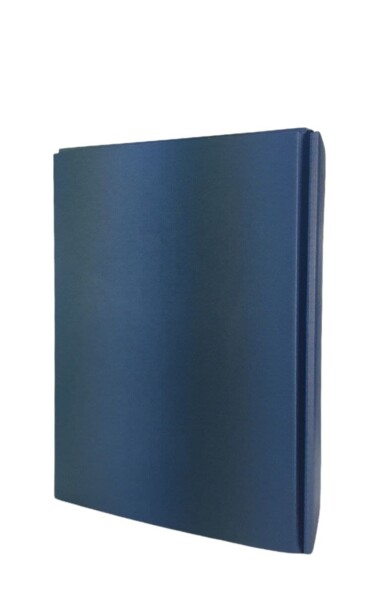 3er Flaschen-Geschenkkarton m. Klappdeckel 36 x 25 x 9 cm blau