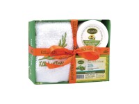Kalliston Geschenk Box -  Creme - Seife und Handtuch