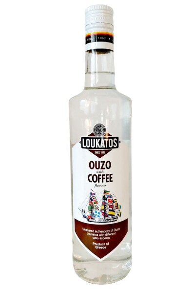 OUZO Loukatos mit Kaffee Falvour 38% 700ml Flasche
